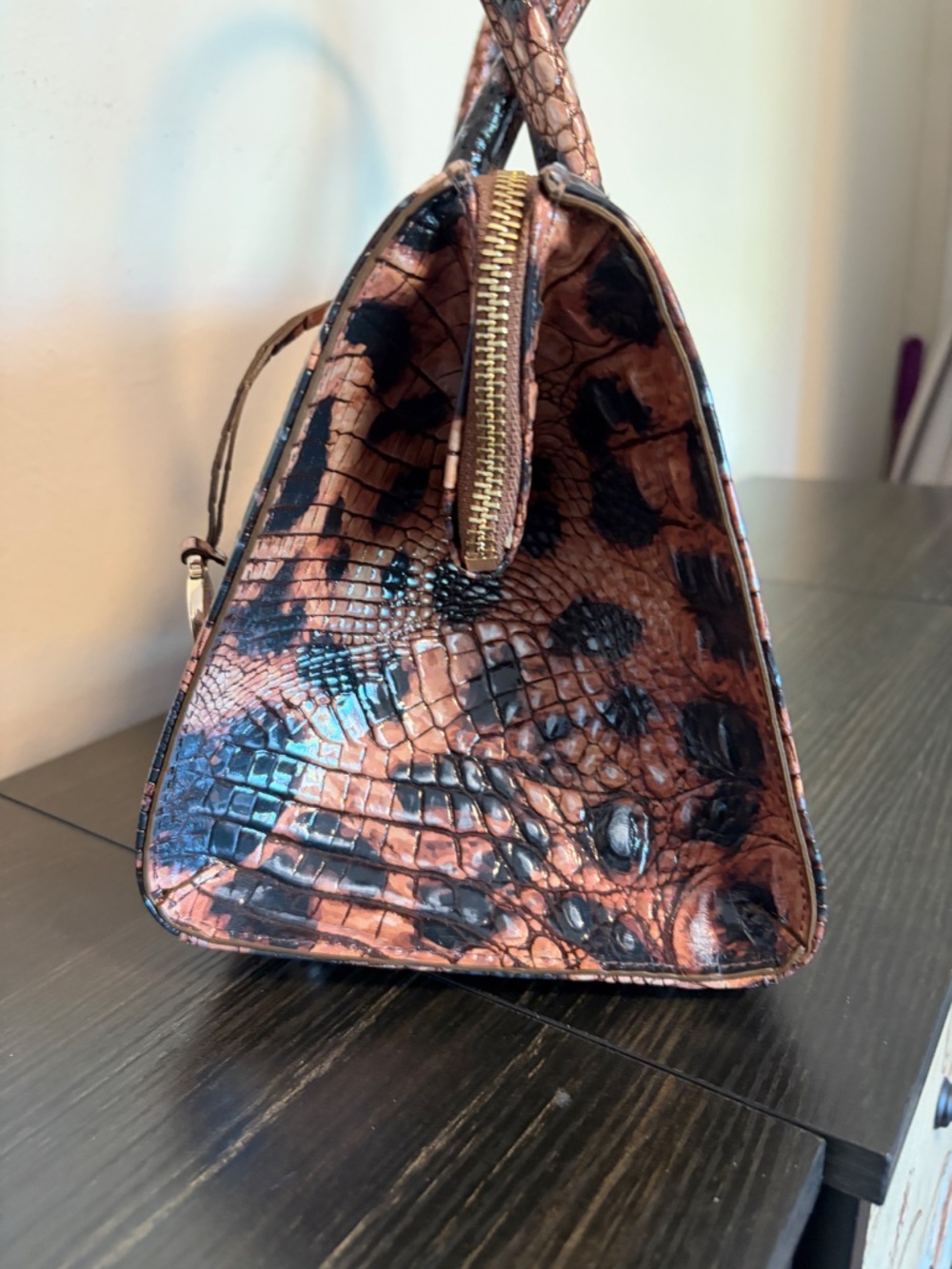 Brahmin Sophia Shoulder Bag in Golden Lynx — NWT Rare Exotic Print - Picture 5 of 6
